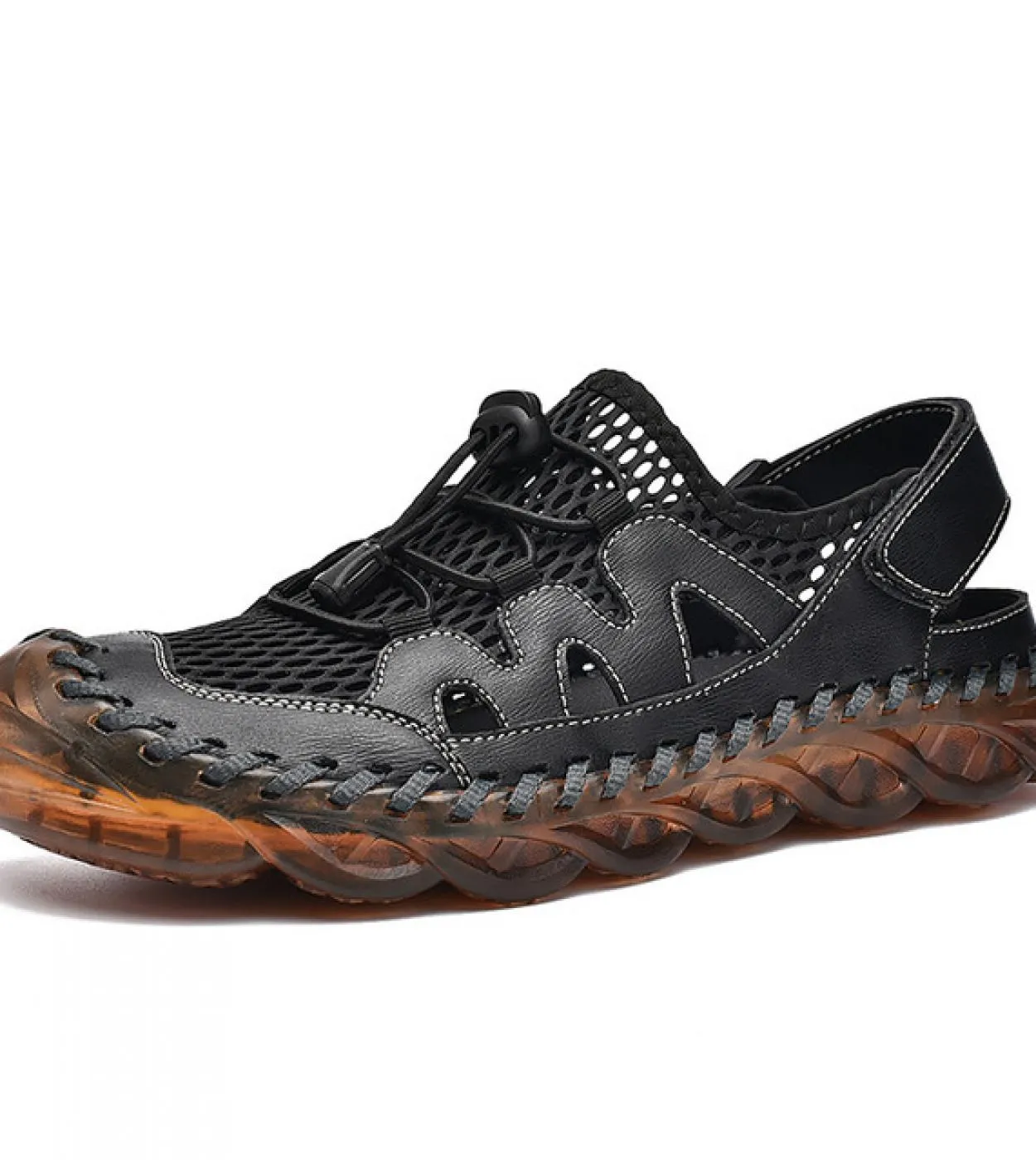 2022 Summer New Mesh Men Comfort Sandali Scarpe casual traspiranti Fatti a mano Outdoor Designer Design Spiaggia di alta qualità
