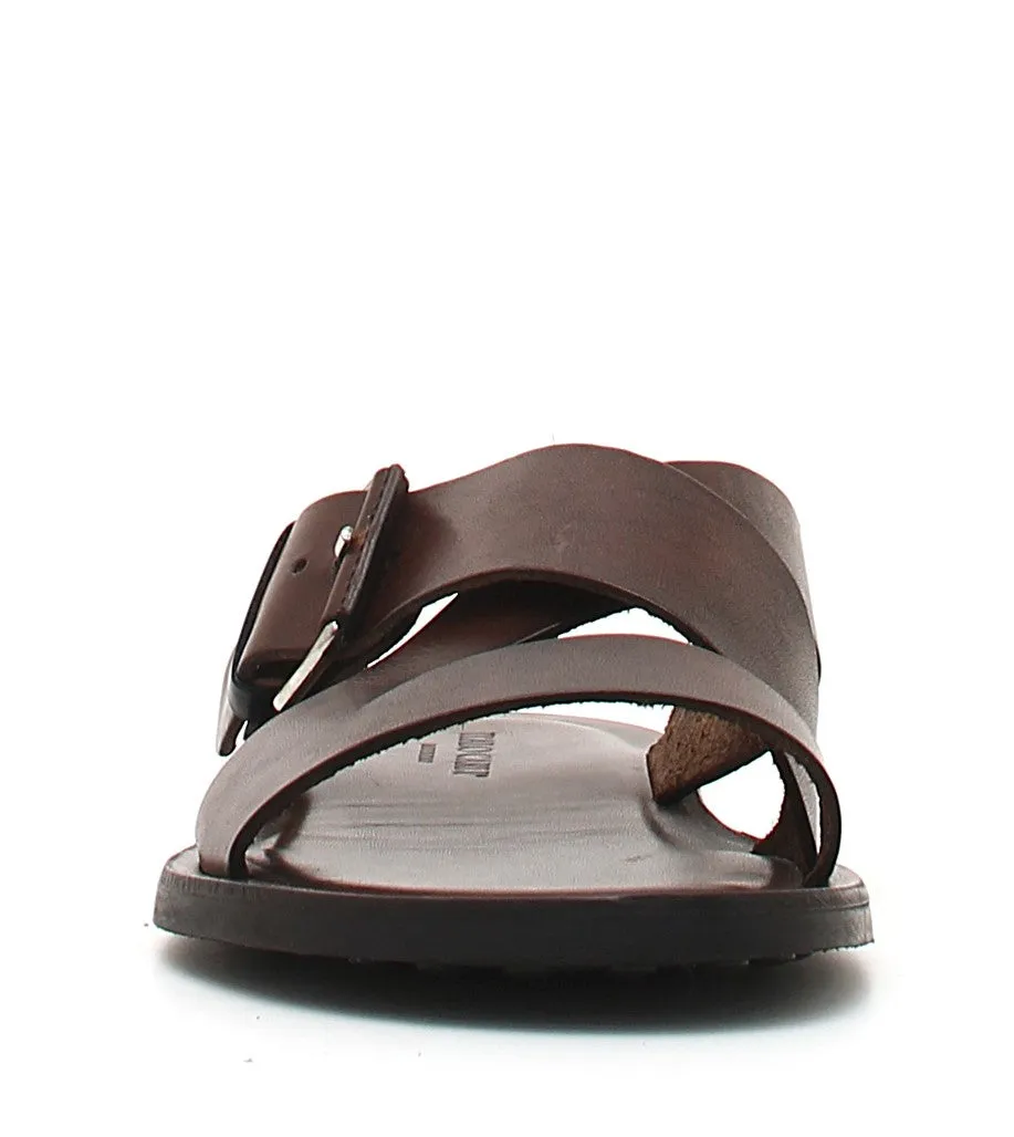 6331 Ciabatta Fibbia Marrone  