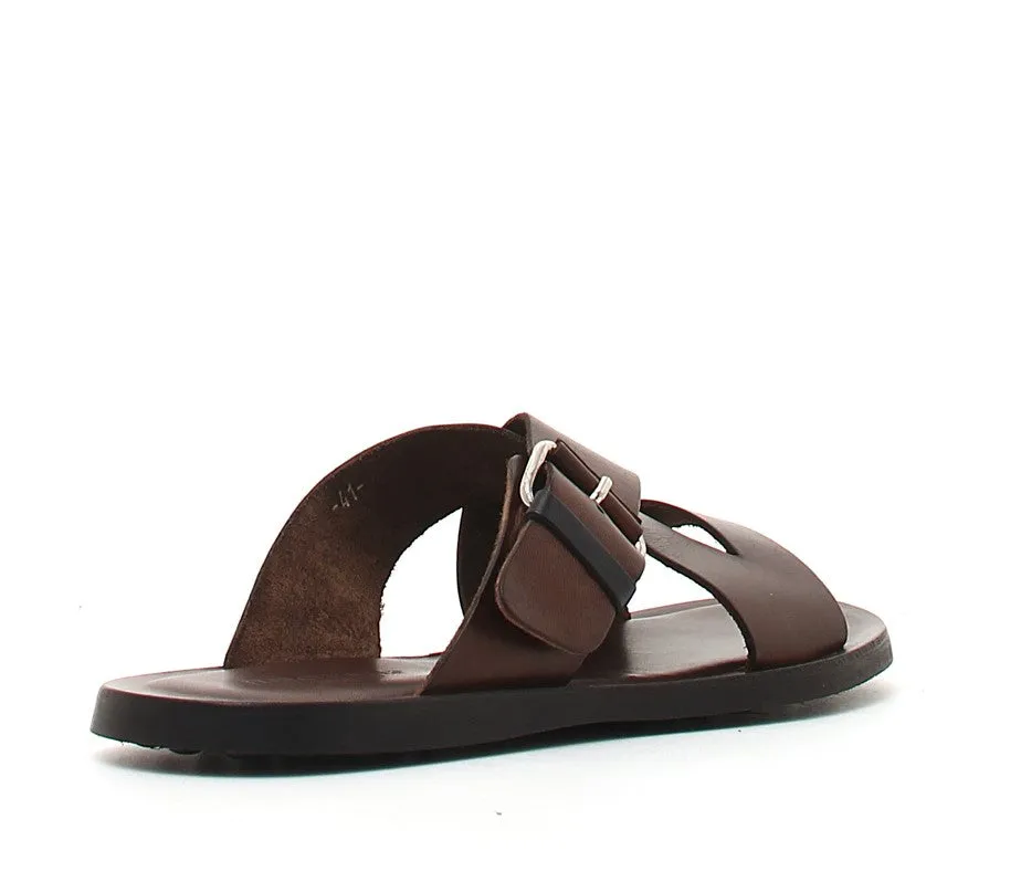 6331 Ciabatta Fibbia Marrone  