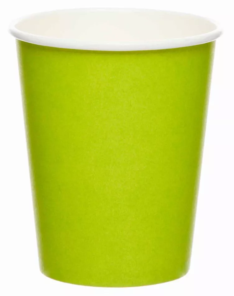 8 bicchieri di carta verde lime 227m