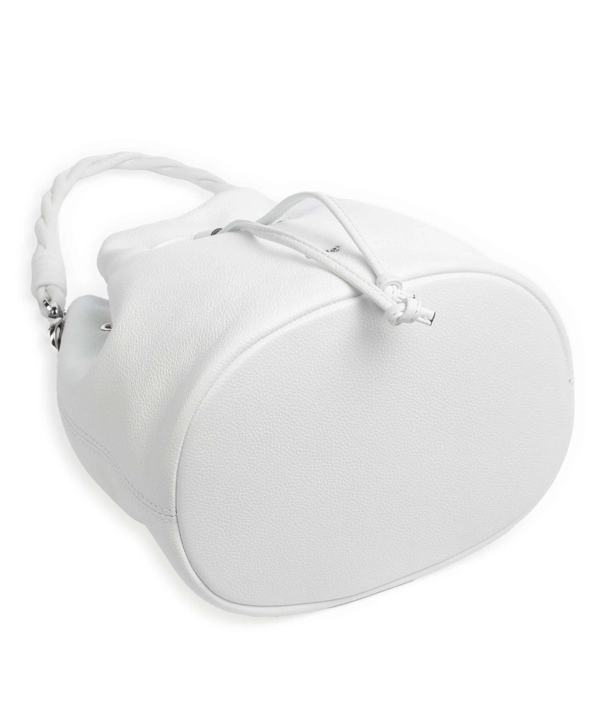  Abro Kavir Drawstring Borsa a secchiello pelle di vacchetta grana bianco  