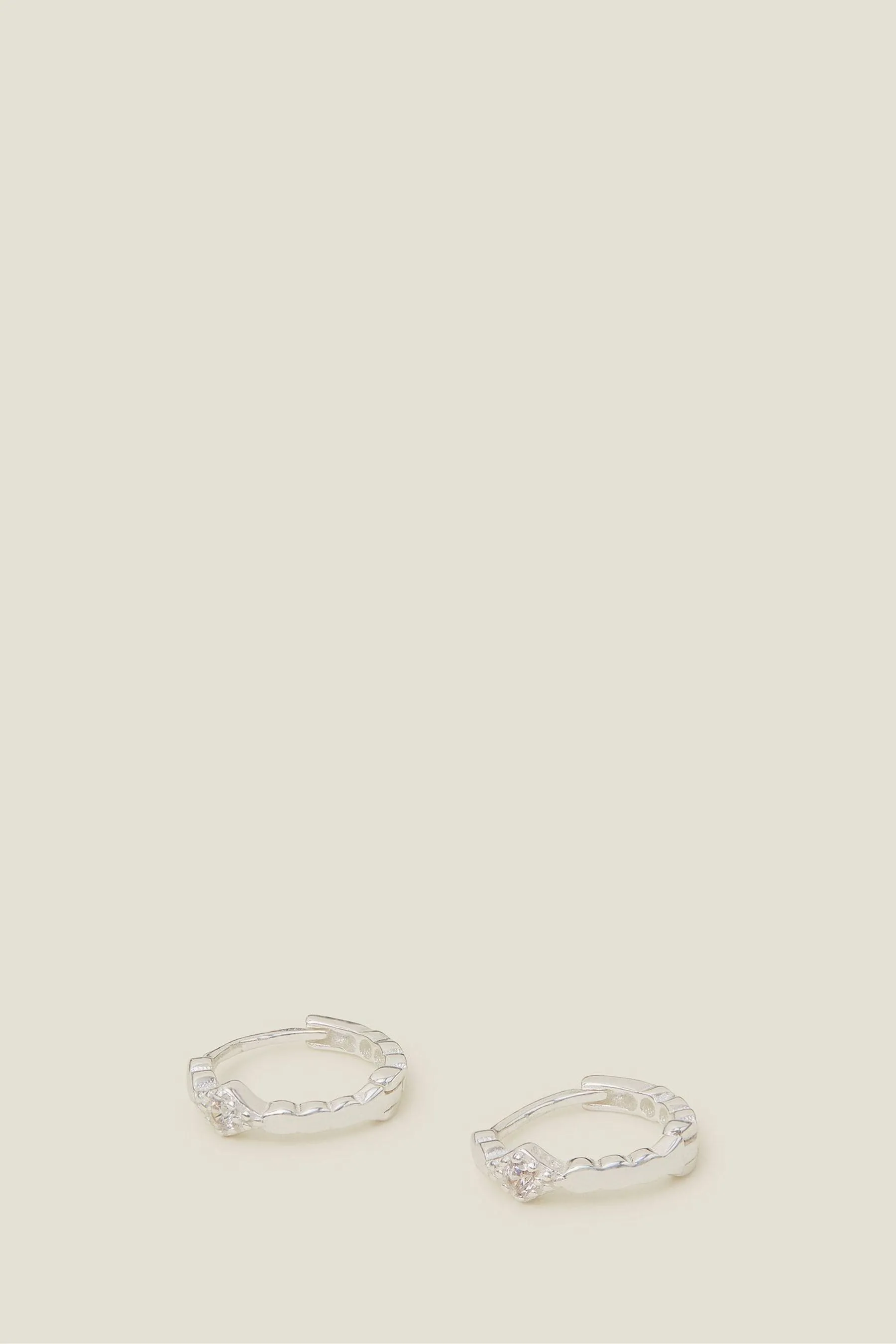 Accessorize - Orecchini a cerchio con diamanti sterling