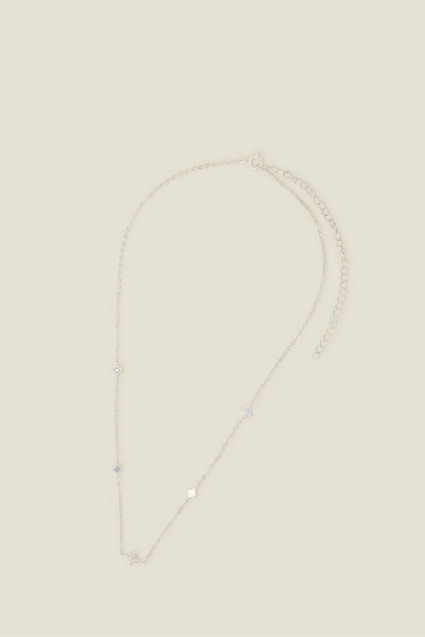 Accessorize Station - Collana placcata con strass