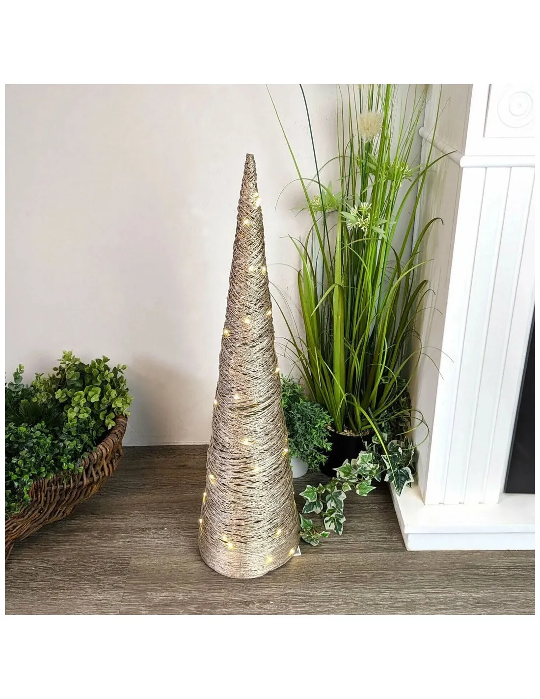 Albero di Natale BigBuy Christmas Bianco (Ø 16,5x60 cm)