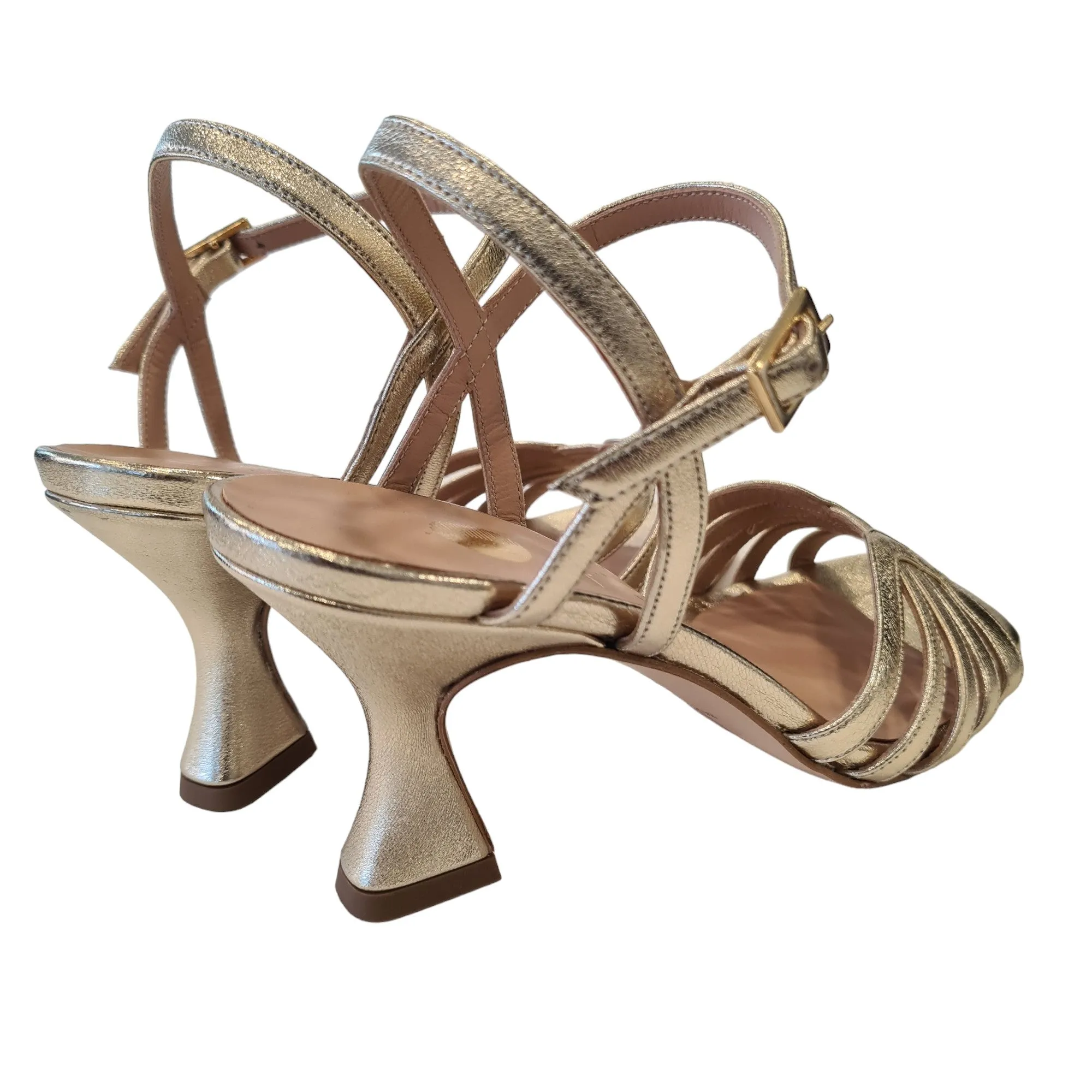 Andrea Pinto Sandalo Donna Platino tacco Rif.966