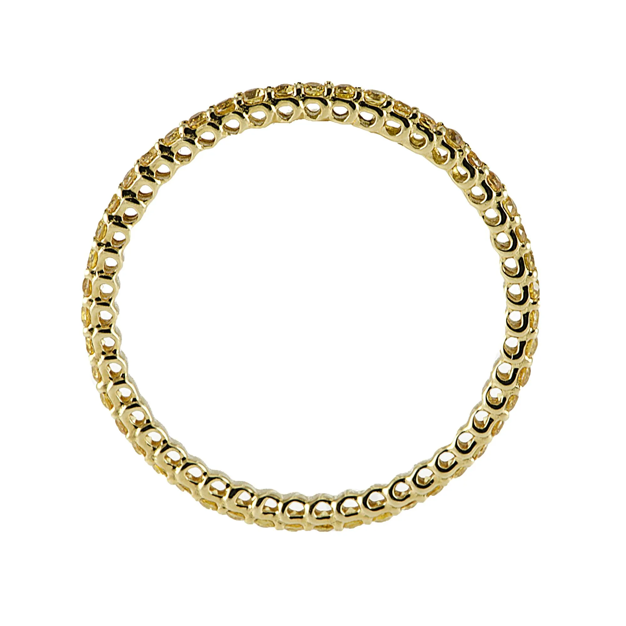 ANELLO IN ORO GIALLO 9KT E ZAFFIRI GIALLI MIS 15