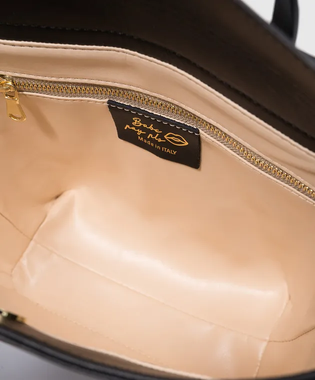 Babe Pay Pls Borsa tote in pelle con stampa animalistica 05156SY