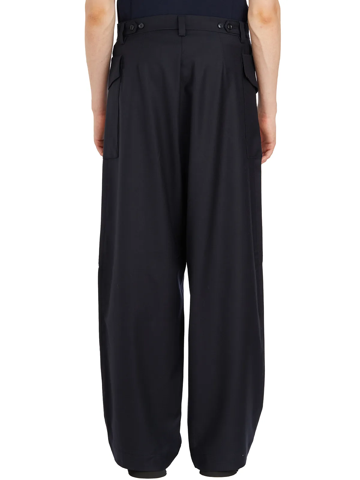 BARENA VENEZIA  PANTALONE IN LANA CON TASCONI 