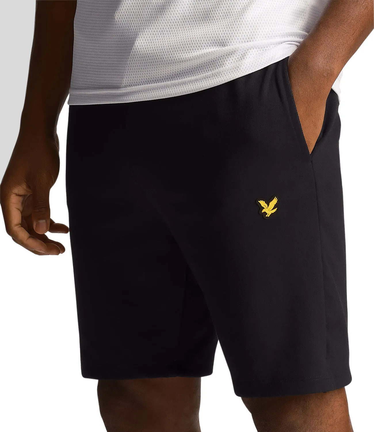 Bermuda in felpa garzata con piccolo logo