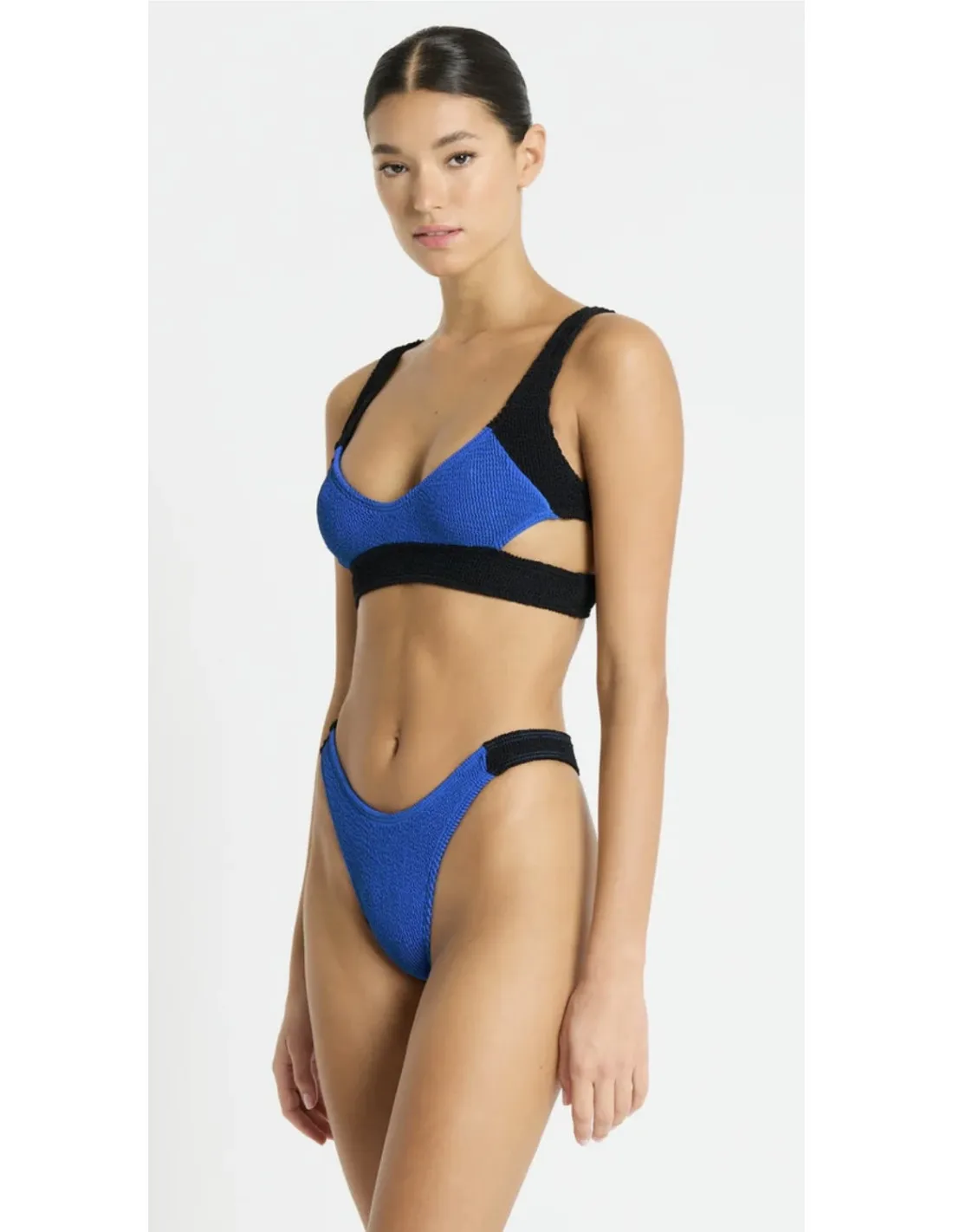 Bikini Bond Eye - Spice Nino Crop Cobalto e Nero