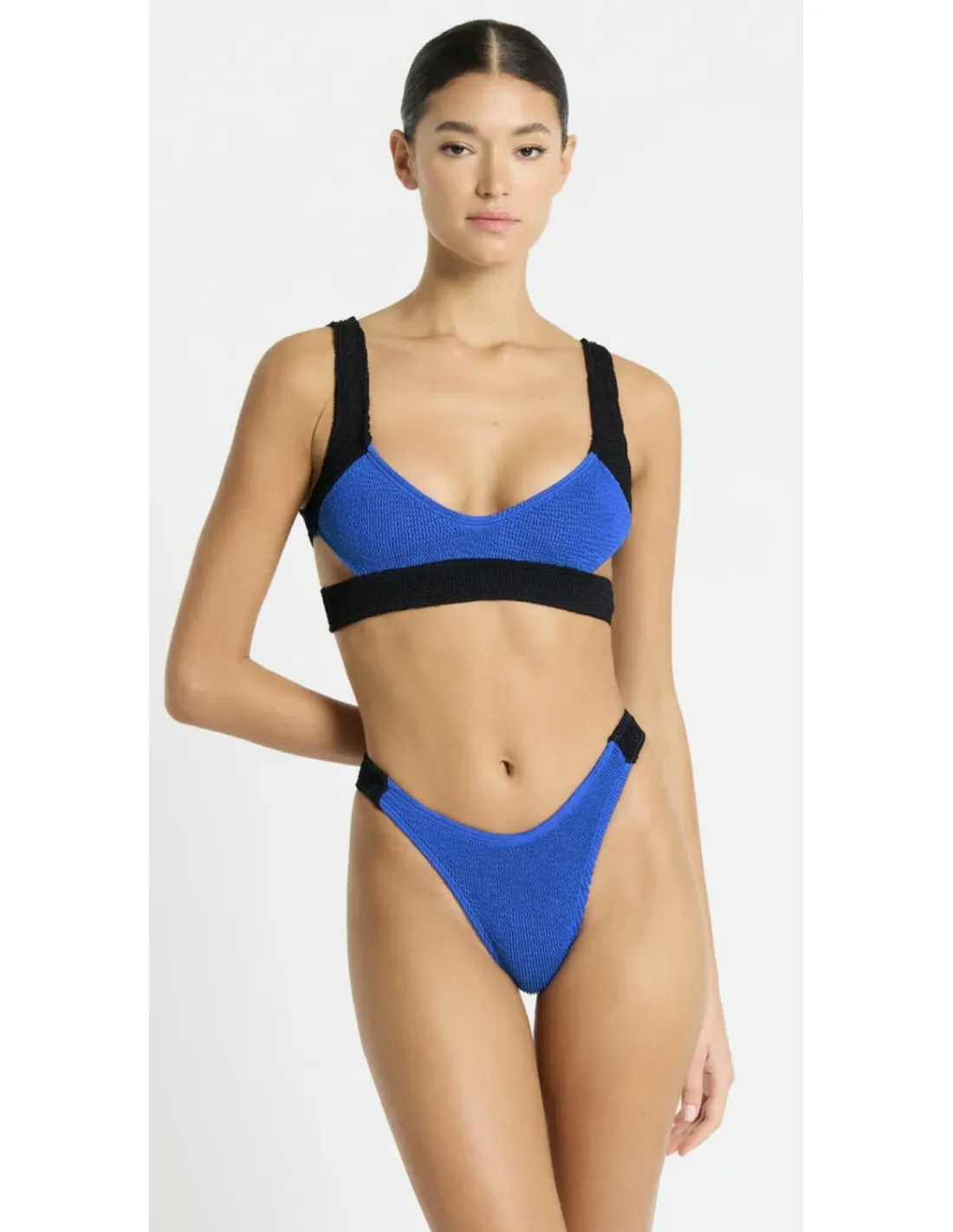 Bikini Bond Eye - Spice Nino Crop Cobalto e Nero