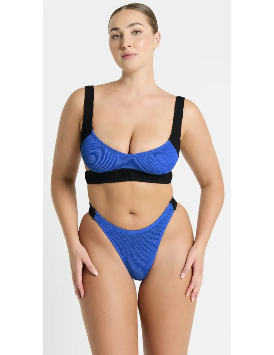 Bikini Bond Eye - Spice Nino Crop Cobalto e Nero