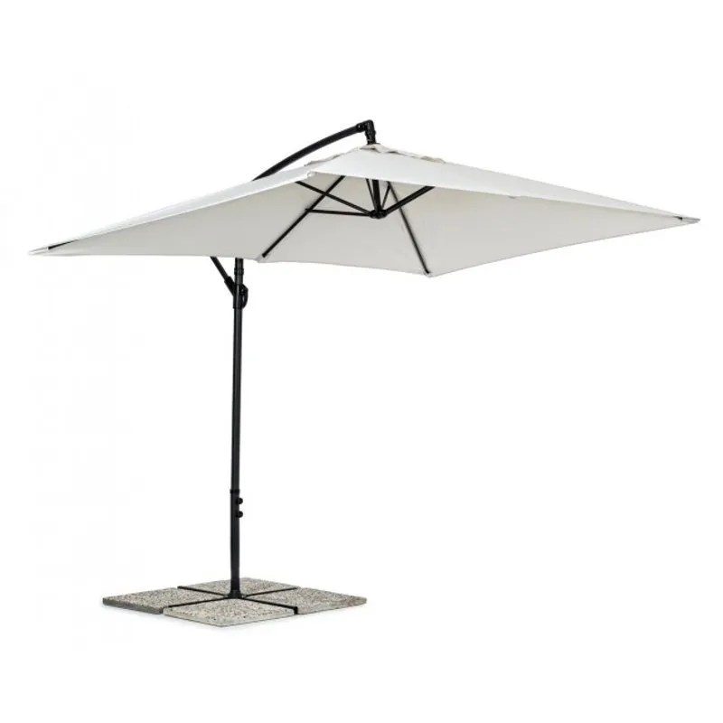 Bizzotto outdoor Ombrellone braccio Texas 2x3 antracite/naturale