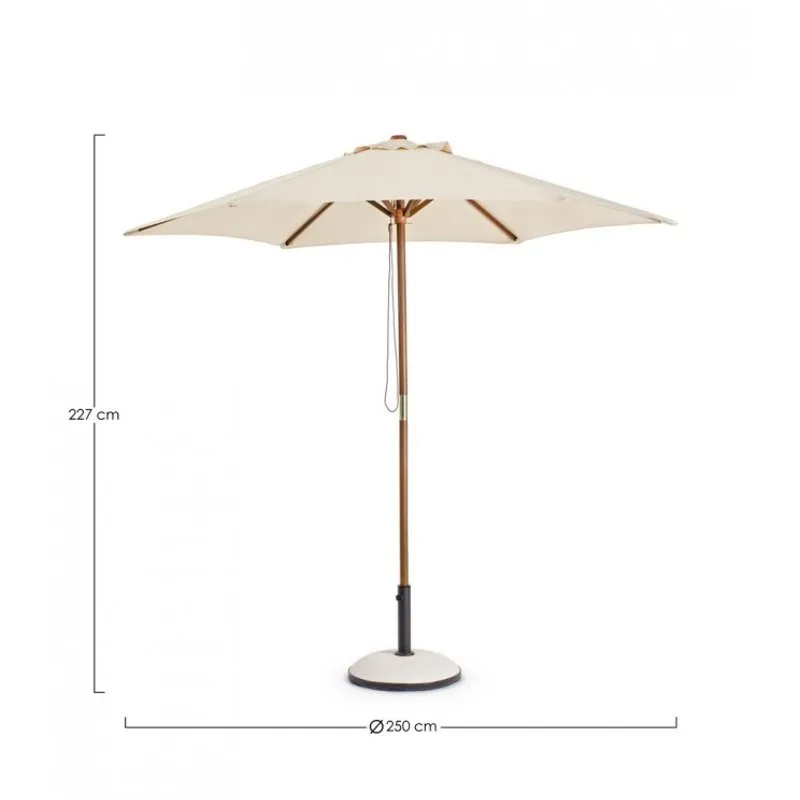 Bizzotto outdoor Ombrellone Syros 2.5m naturale