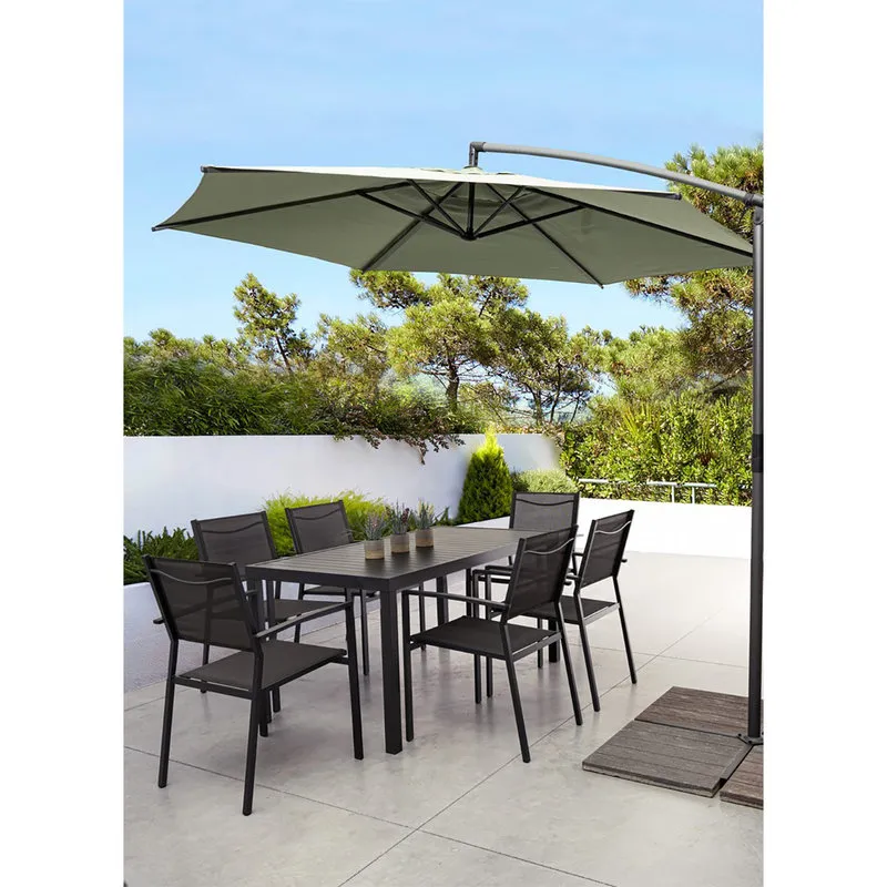 Bizzotto outdoor Tavolo Hilde 130x68 antracite lh32