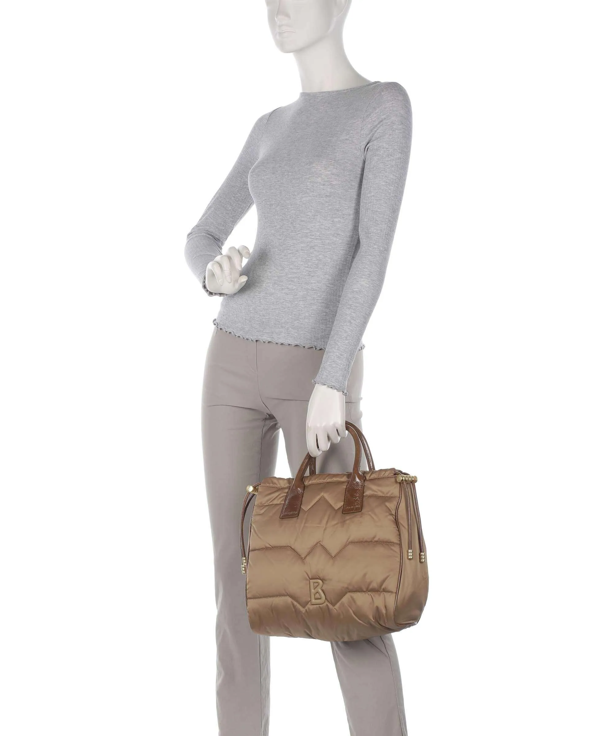  Bogner Morzine Malina Borsa a secchiello nylon marrone chiaro  