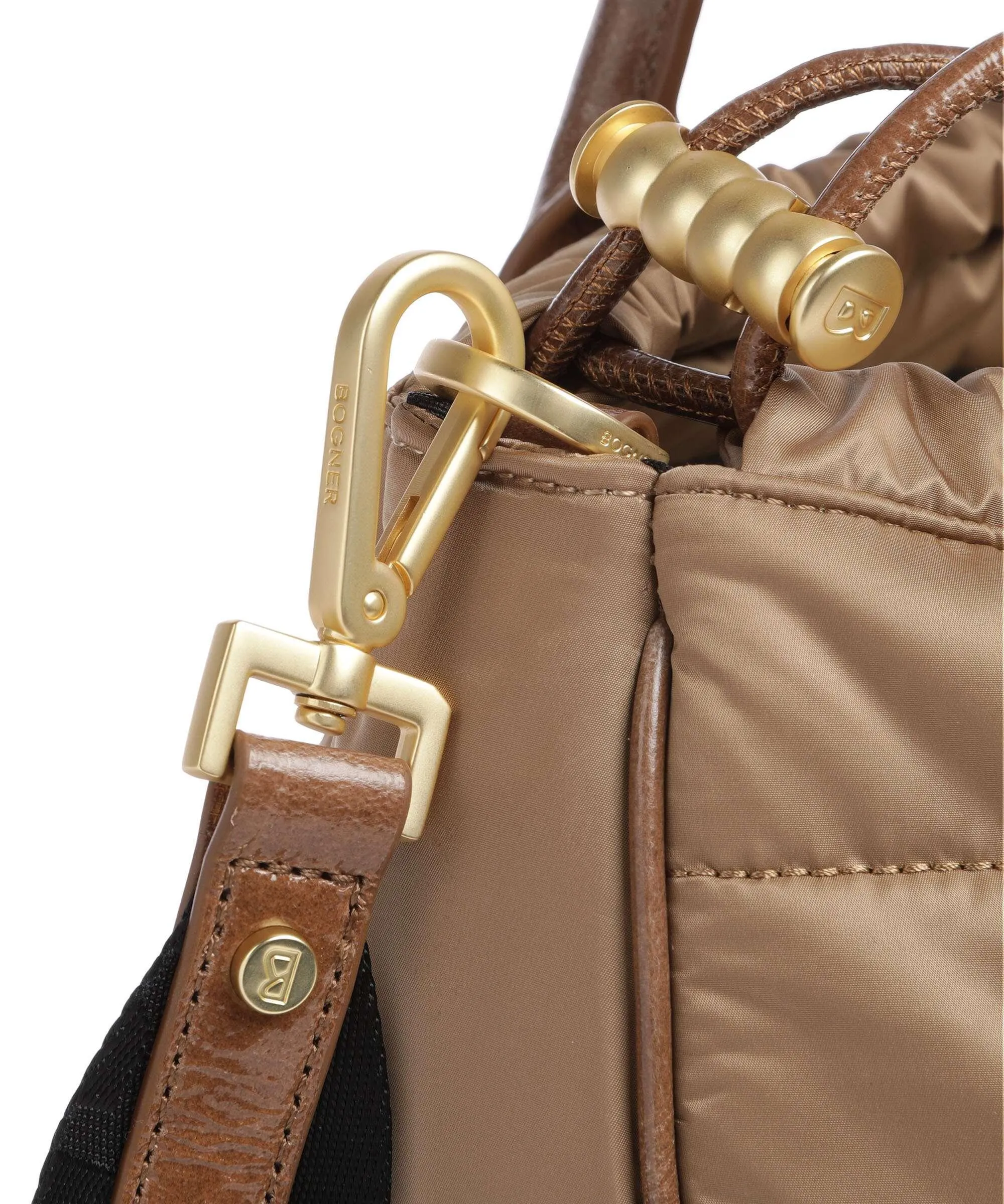  Bogner Morzine Malina Borsa a secchiello nylon marrone chiaro  