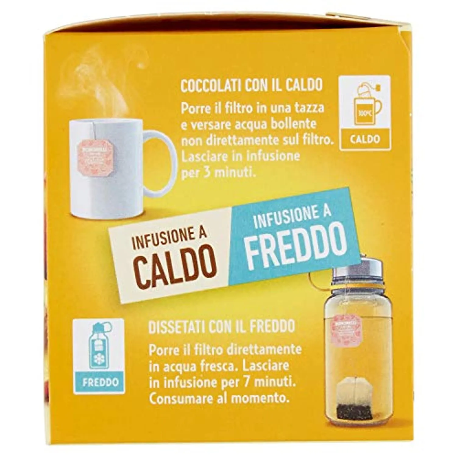 Bonomelli, Infusi Fruttosi, Ananas e Pesca, Ingredienti 100% Naturali, Gusto Dolce e Vellutato, Infusione a Caldo e a Freddo, Co