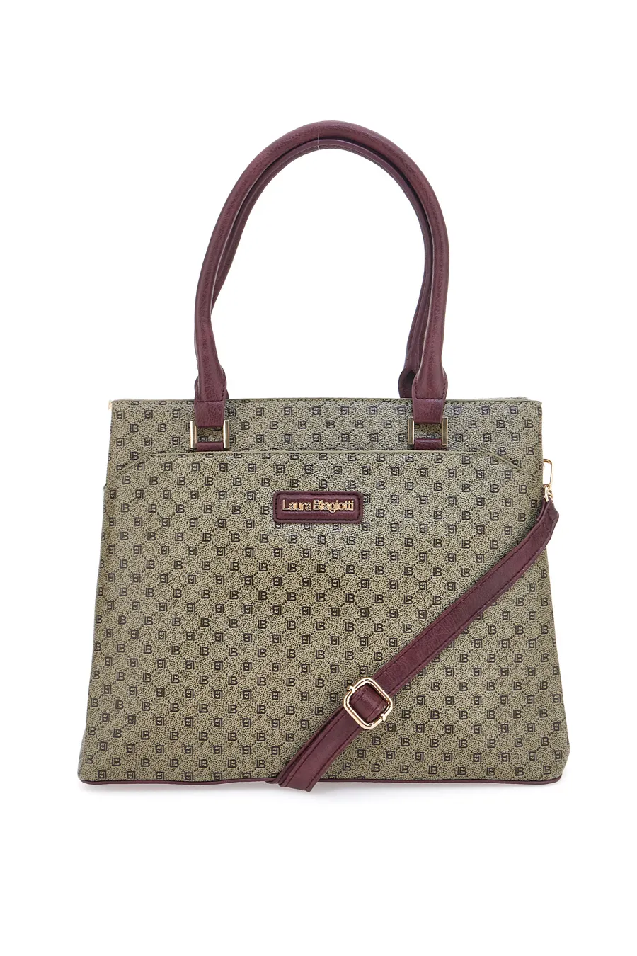 Borsa a Spalla Beige a Trapezio Laura Biagiotti Dema