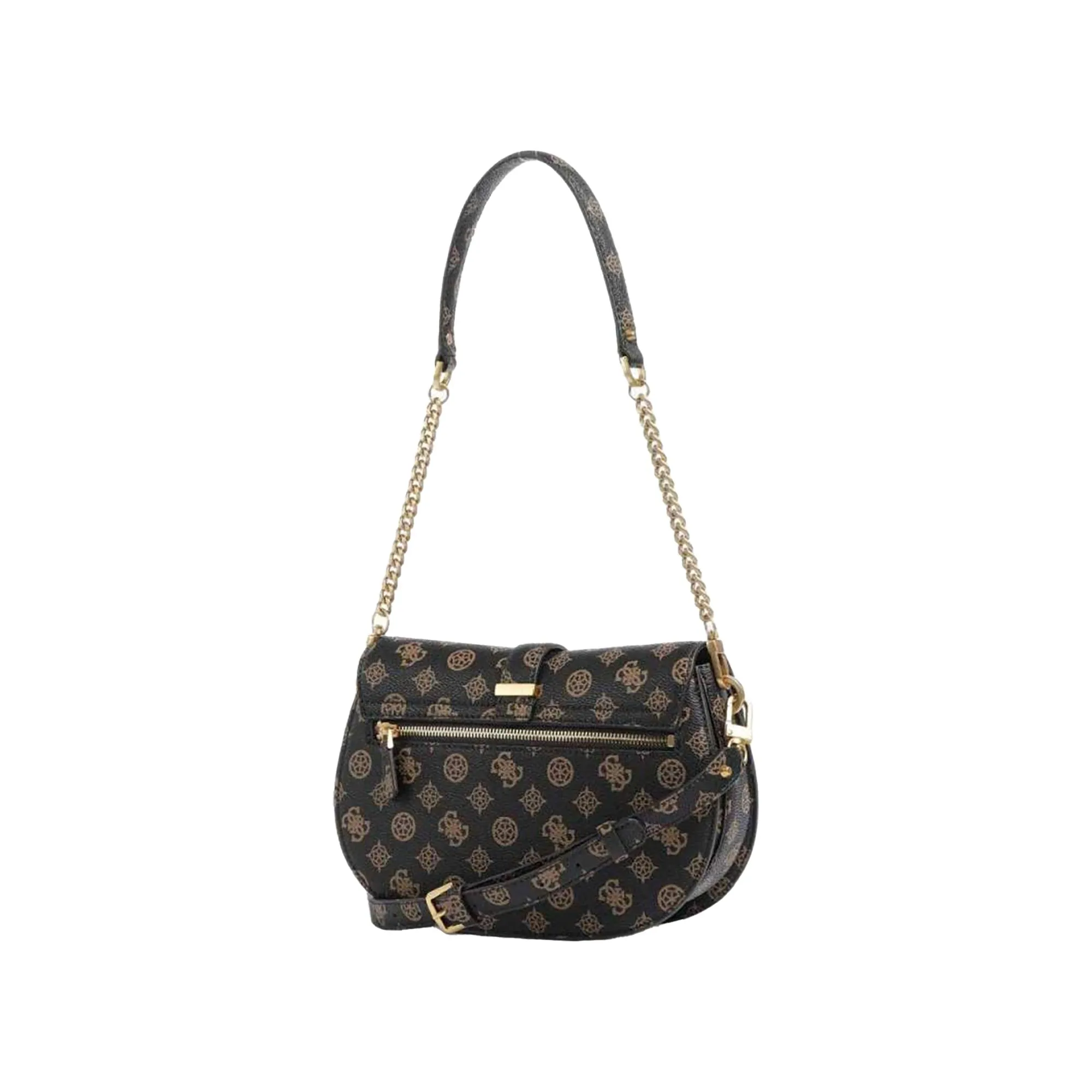 Borsa a spalla con pattina moro