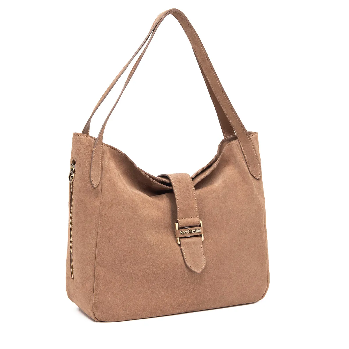   Borsa a spalla Donna in camoscio NEROGIARDINI I443822D