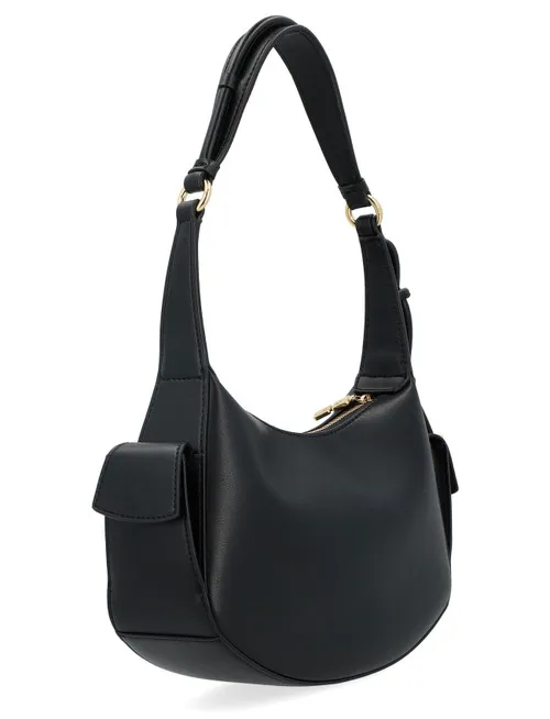 Borsa a spalla Ganni Swing in pelle nera
