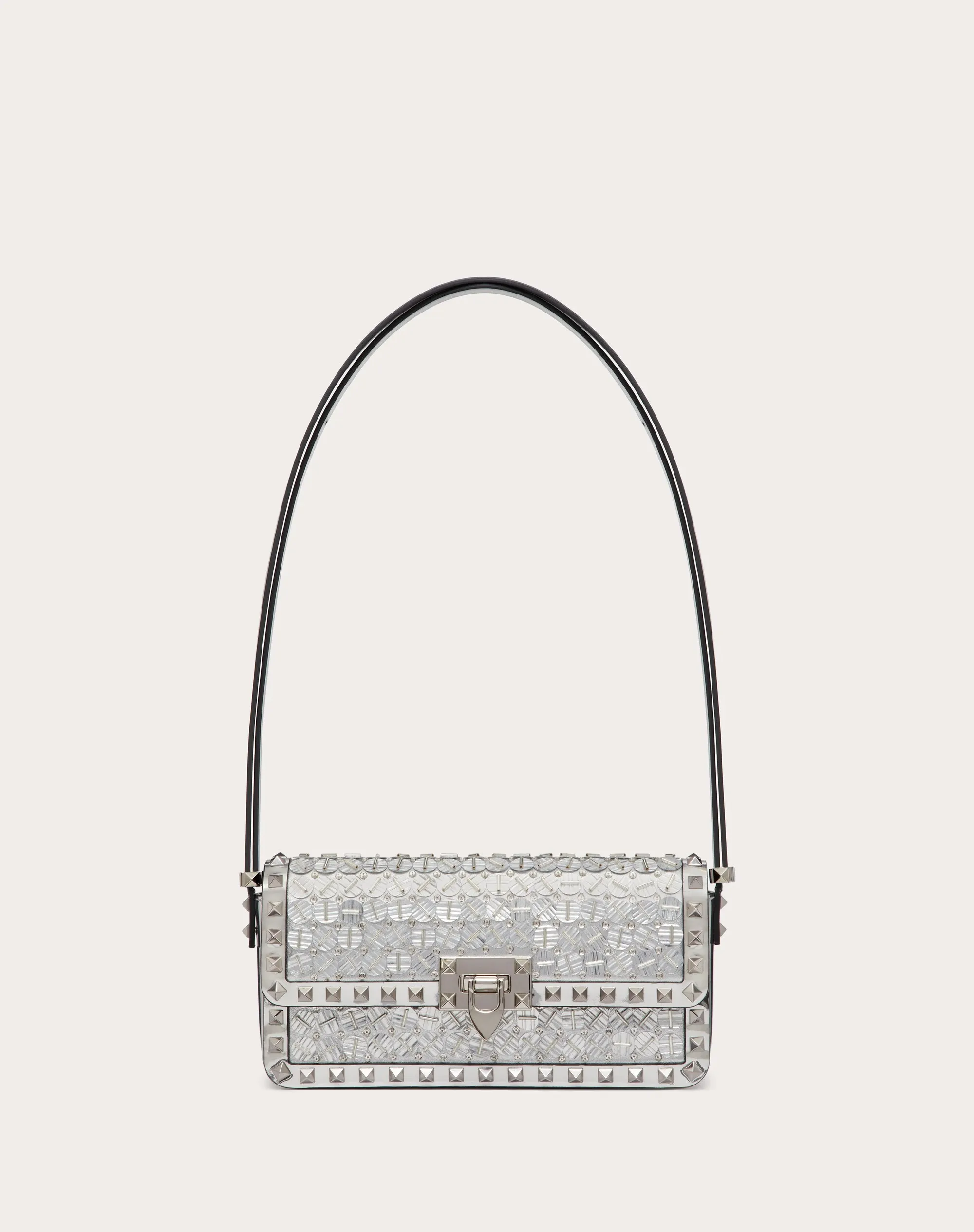 BORSA A SPALLA ROCKSTUD23 E/W RICAMATA