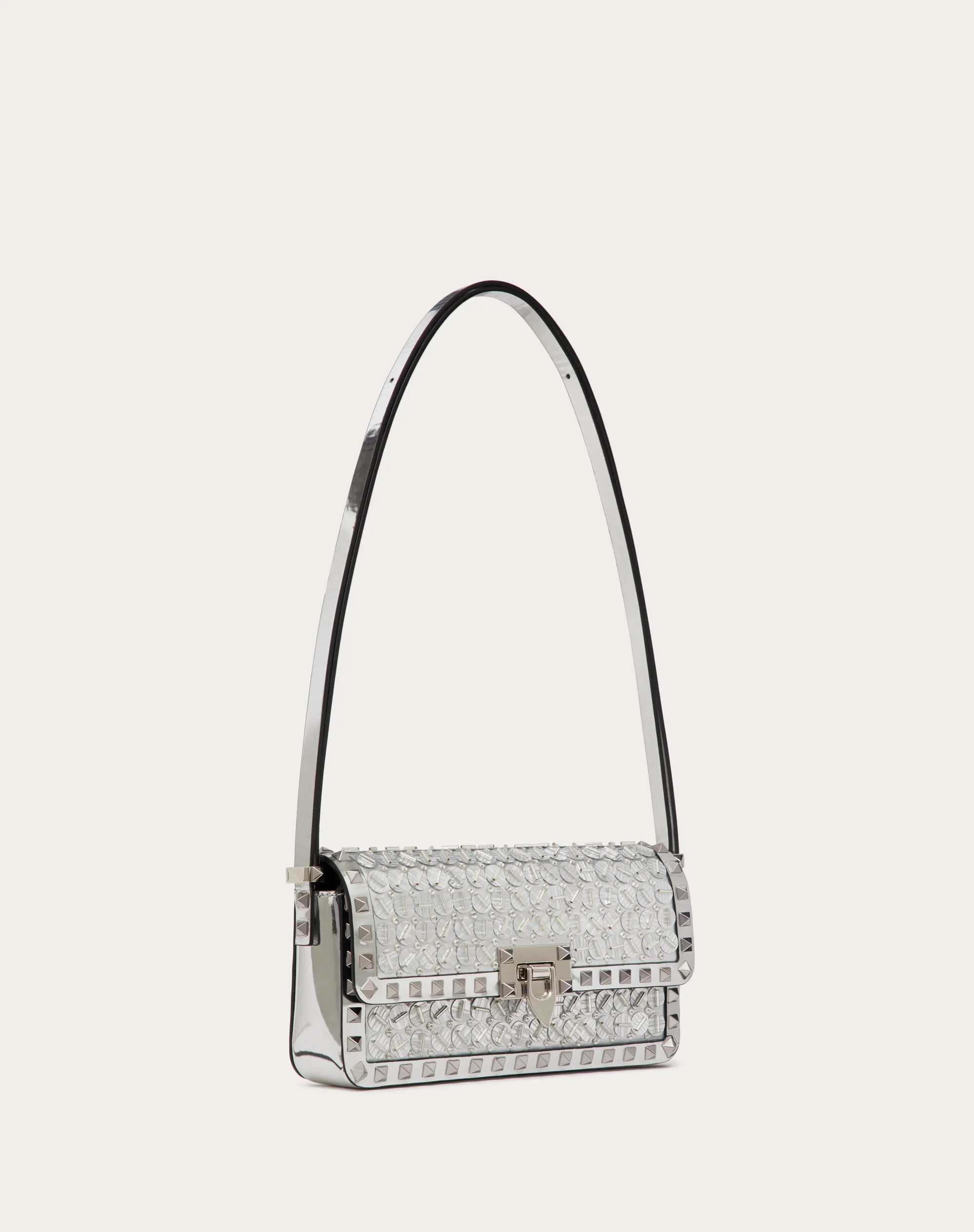 BORSA A SPALLA ROCKSTUD23 E/W RICAMATA