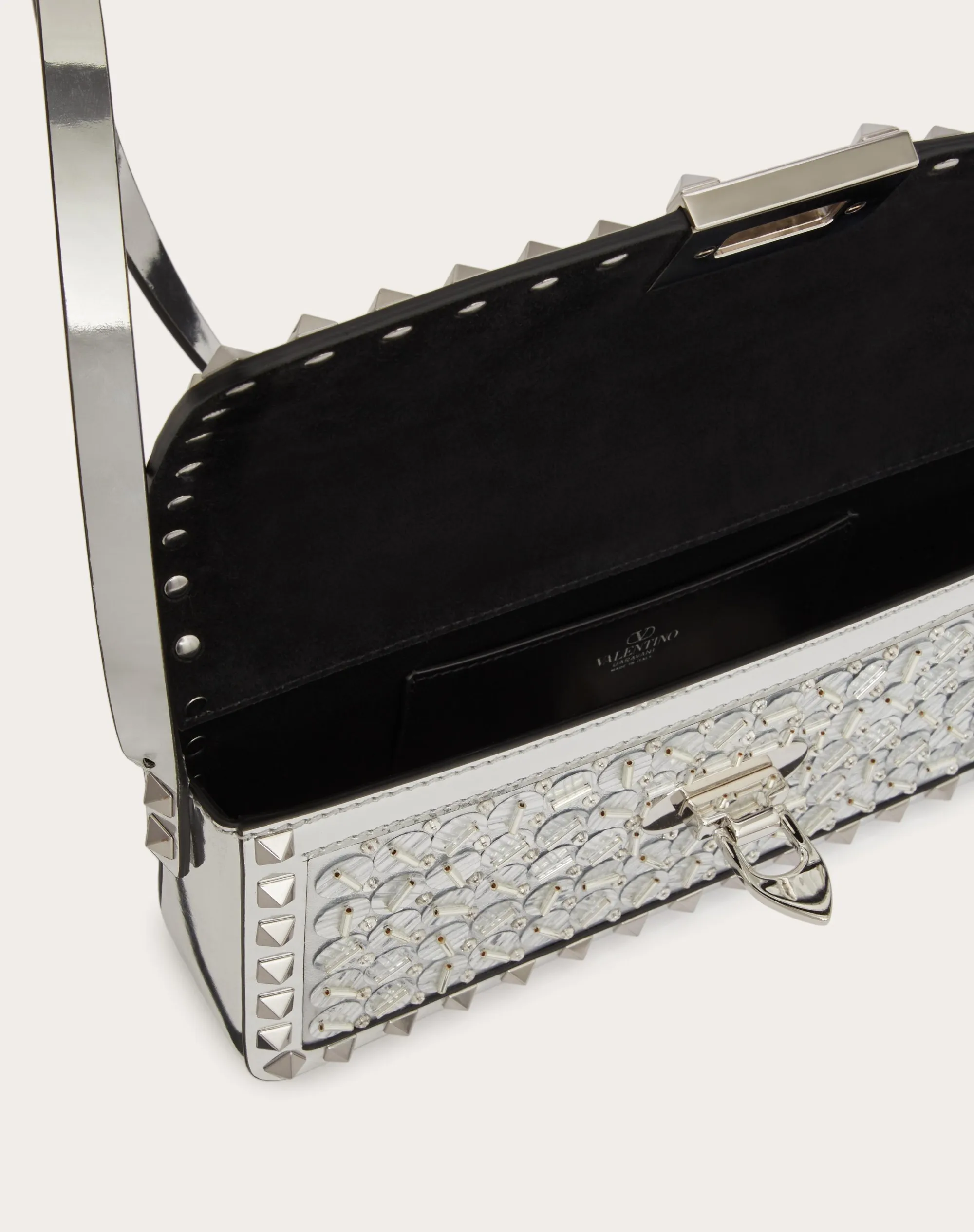 BORSA A SPALLA ROCKSTUD23 E/W RICAMATA