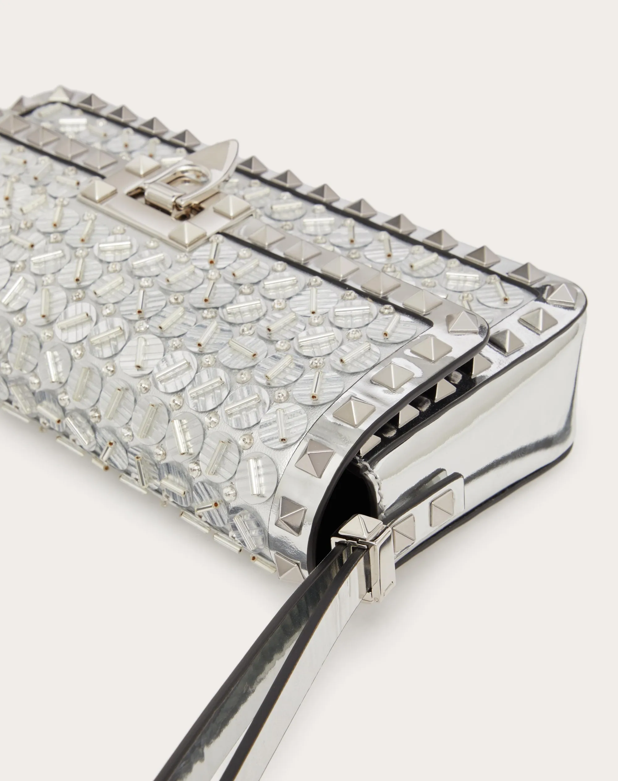 BORSA A SPALLA ROCKSTUD23 E/W RICAMATA