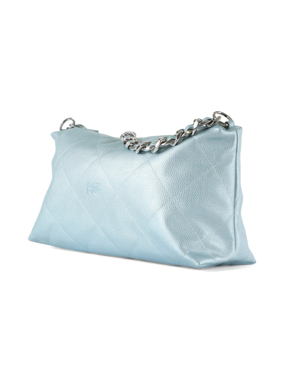 Borsa a spalla trapuntata effetto martellato