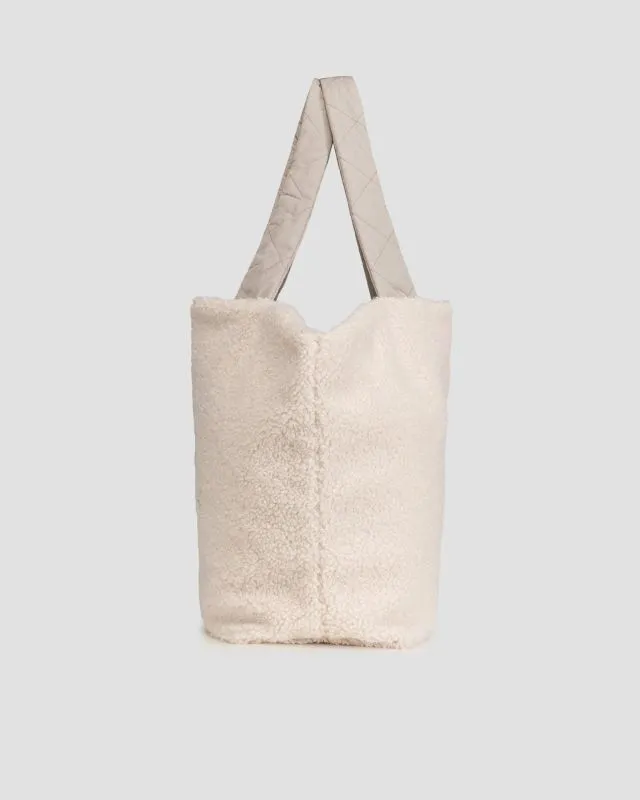 Borsa beige reversibile da donna Varley Amos Reversible Quilt Tote