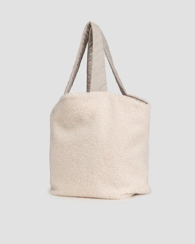 Borsa beige reversibile da donna Varley Amos Reversible Quilt Tote