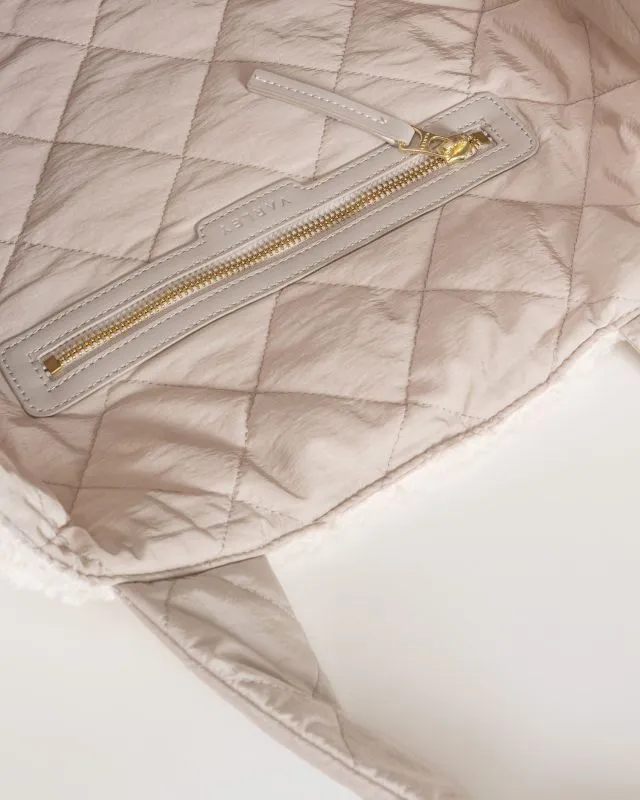 Borsa beige reversibile da donna Varley Amos Reversible Quilt Tote