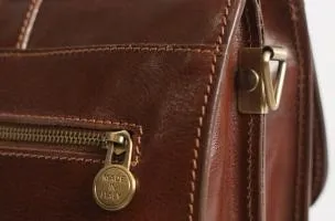 Borsa in pelle naturale Afrodita, marrone