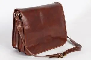 Borsa in pelle naturale Kyleigh, marrone
