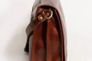 Borsa in pelle naturale Kyleigh, marrone