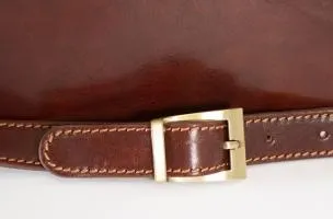 Borsa in pelle naturale Kyleigh, marrone