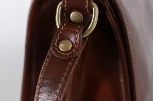 Borsa in pelle naturale Kyleigh, marrone
