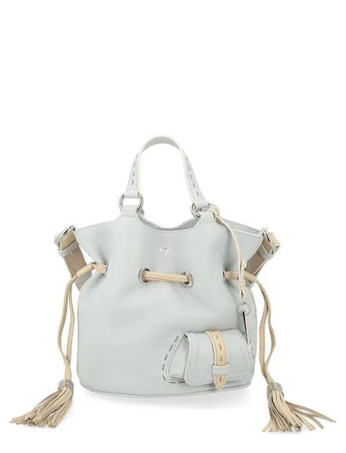Borsa Lancel Premier Flirt a secchiello color ghiaccio