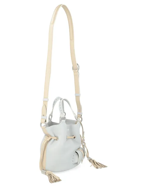 Borsa Lancel Premier Flirt a secchiello color ghiaccio