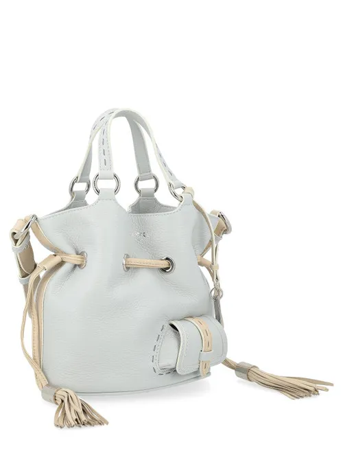 Borsa Lancel Premier Flirt a secchiello color ghiaccio
