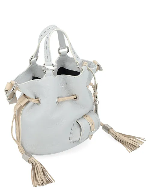 Borsa Lancel Premier Flirt a secchiello color ghiaccio