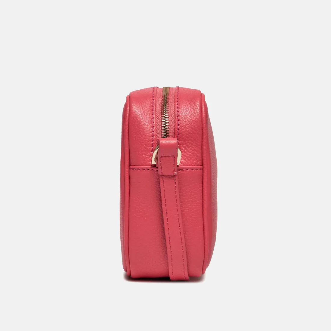 Borsa Patrizia Pepe in pelle martellata rosa a tracolla