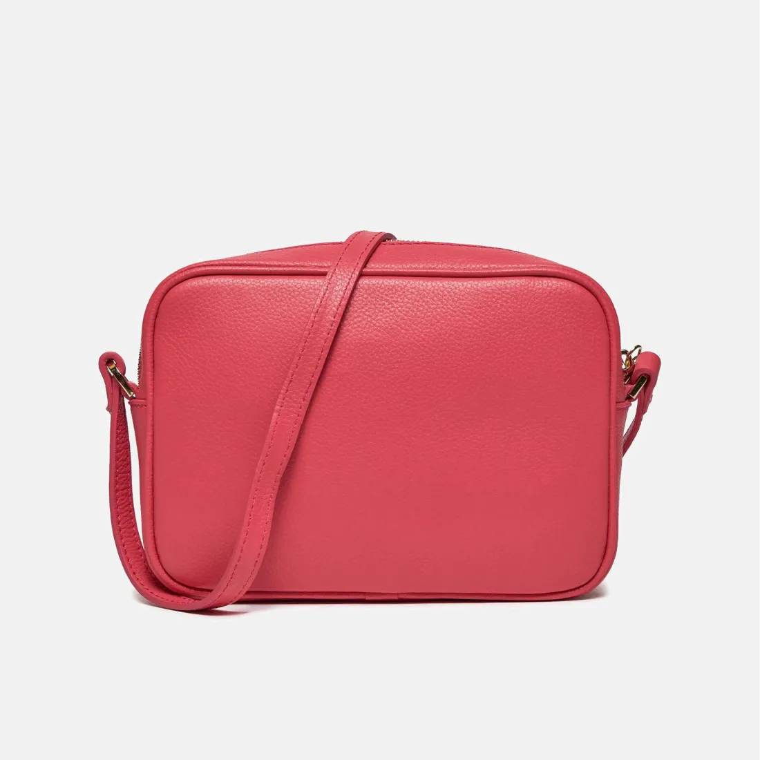 Borsa Patrizia Pepe in pelle martellata rosa a tracolla