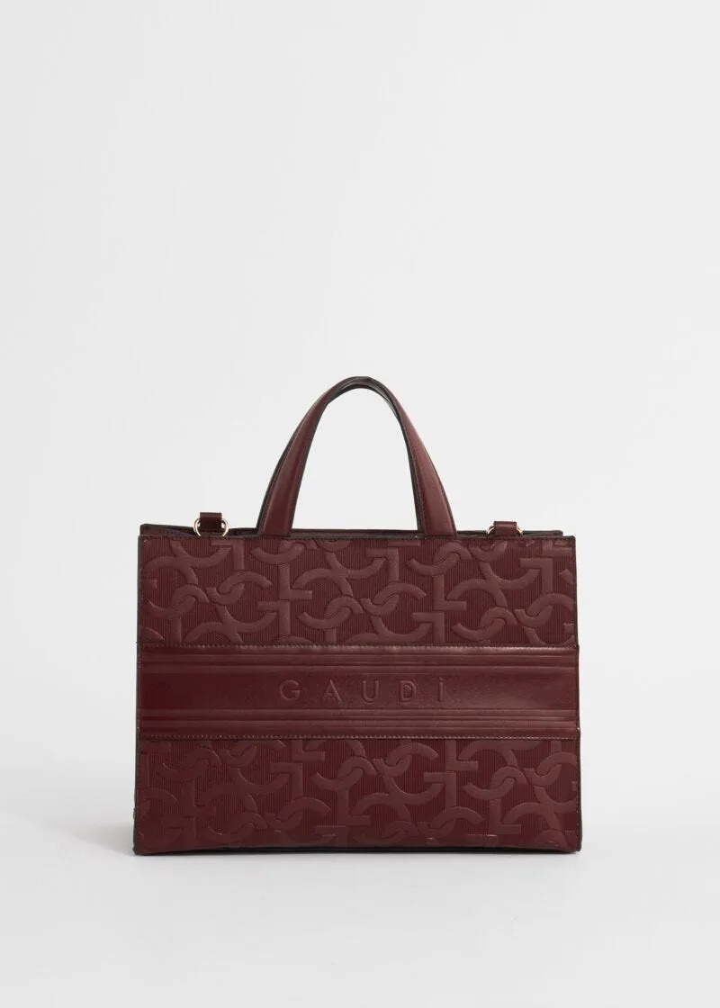 Borsa top handle con logo