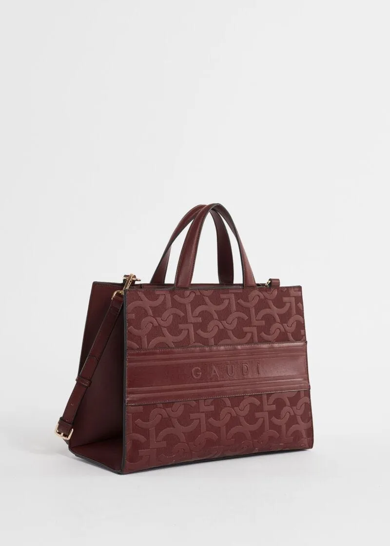 Borsa top handle con logo