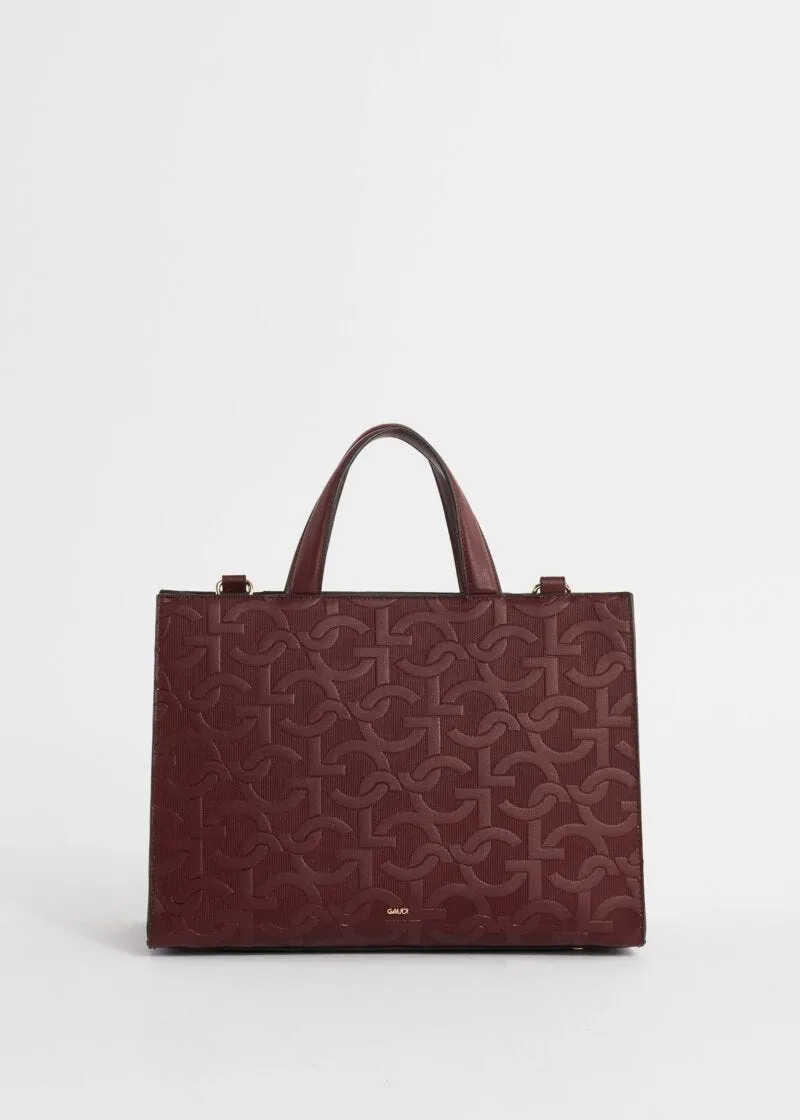 Borsa top handle con logo