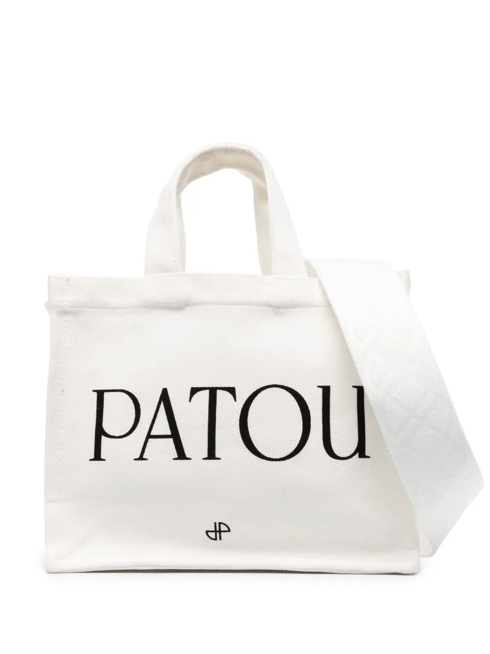 Borsa tote con logo in crema - donna
