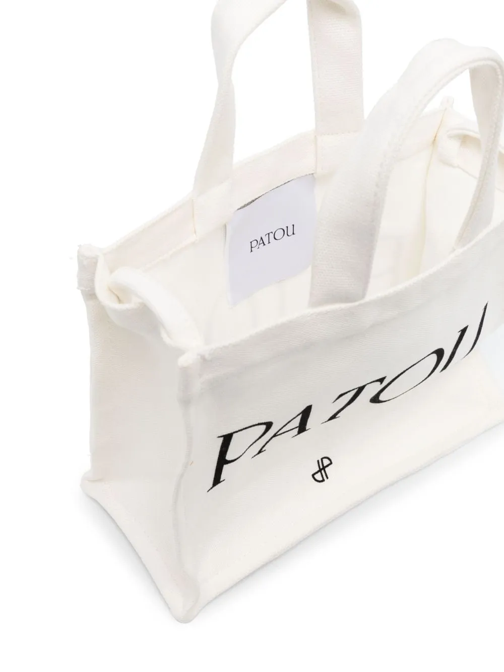 Borsa tote con logo in crema - donna